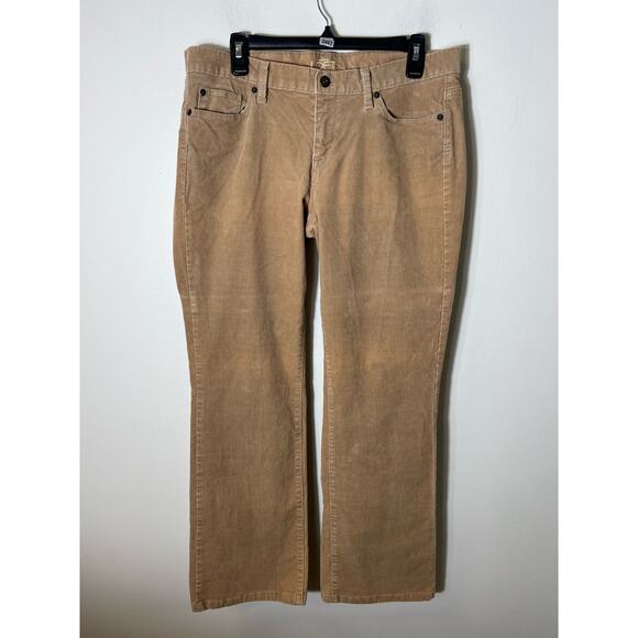 Ann Taylor Loft Tan Couderoy Boot Cut Pants Sz 12 - Picture 1 of 3